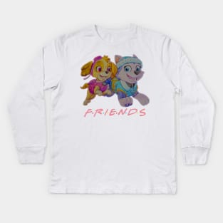 paw friends Kids Long Sleeve T-Shirt